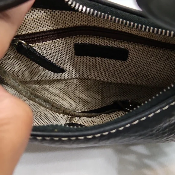 Dooney & Bourke Black Leather Shoulder Bag - Picture 11 of 14